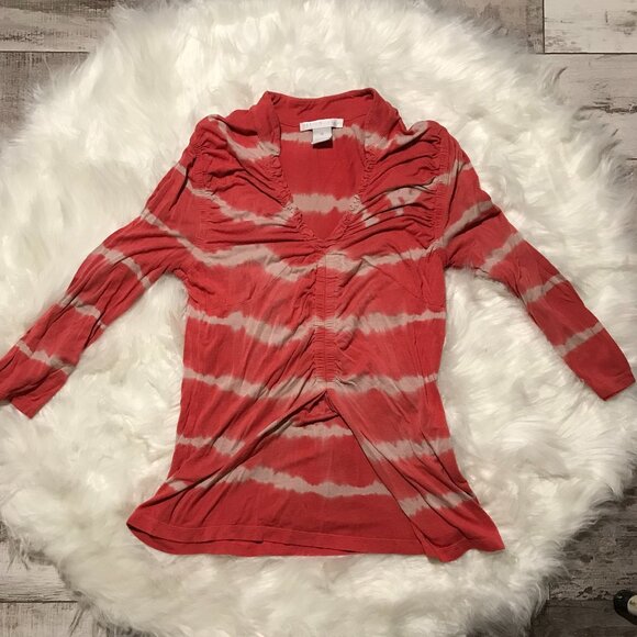 DESIGN HISTORY Womans Top Long Sleeved SIZE M Tie-Die vibe shirt - Picture 1 of 5